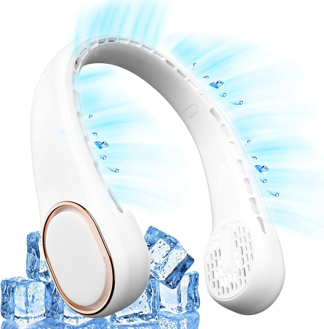 Neck Fan, Portable Neck Fan, 360° Airflow, Ultra Quiet, 3 Speeds, 5000Mah Personal Wearable Neck Fan, Free Your Hands, Suitable