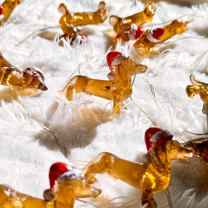 Dachshund Christmas Lights 10 FT 30 LED Dog Lights Battery Operated Dachshund Christmas Ornament - Ideal Dog Christmas Decorations Dachshund Christmas Decor for Christmas Decorations Bedroom