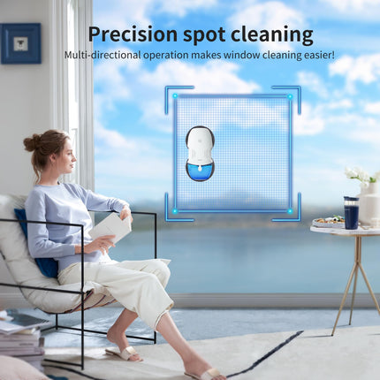 Fmart Window Cleaning Robot 120Ml Capacity Water Tank Window Cleaner Robot Intelligent Double Water Spray Technology 3800Pa Suction Power Ai Edge Detection Technology App Control Robot Window Cleaner