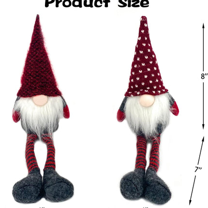 4PCS Needle Christmas Gnome Plush Woven Santa Claus, Handmade, Table Decorations, Home Decorations, Fireplace Decorations, Christmas Decorations (red Long Legs Mixed)