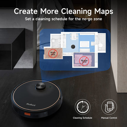 Rubot Robot Vacuum And Mop Combo, Robot Vacuum Cleaner 4500Pa Strong Suction 2In1 With Lidar Navigation 200Min Runtime, Multifloor Mapping, Nogo Zone, Compatible Alexa Voice, For Carpet Hard Floor