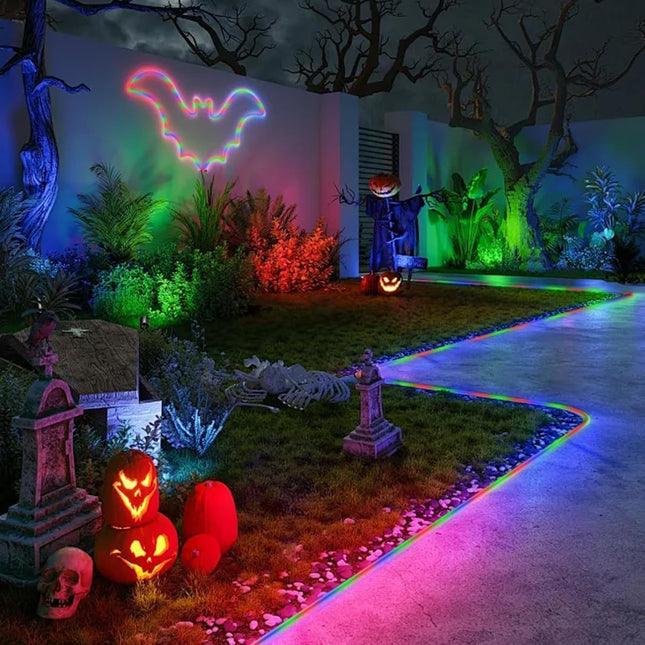 Solar LED Strip Lights, 20FT Waterproof RGB Color 180 LEDs Cuttable with 8 Modes Solar Powered LED Fairy Lights for Christmas Outside, Garden, Patio, Yard, Party