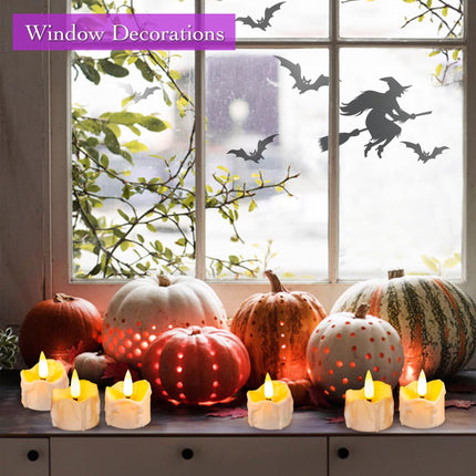 12 Pack Timer Tea Light Battery Operated, Flameless Flickering LED Timer Votive Tealight Fake Candles Bulk for Christmas Halloween Decorations