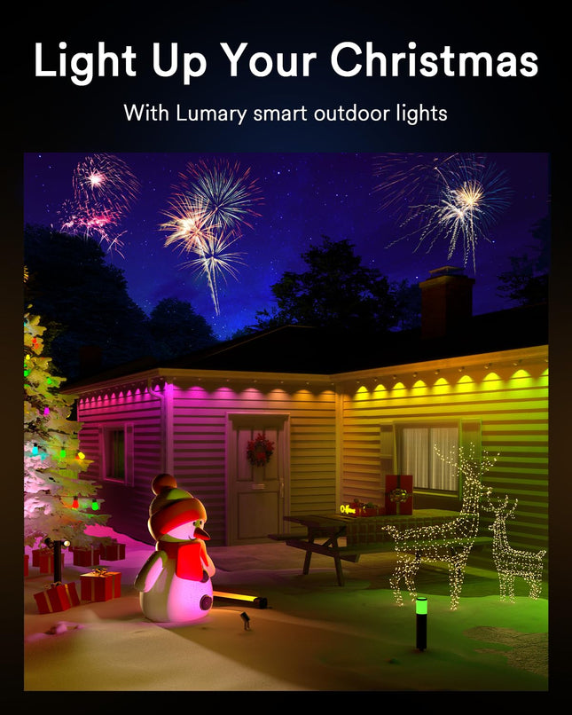 Lumary Smart Landscape Lights Pro 500LM, 6 Pack Color Changing Landscape Spot Lights IP65 Waterproof, RGBAICW Low Voltage Outdoor Lights for Christmas Decoration Yard, APP/Remote/Voice Control (65FT)
