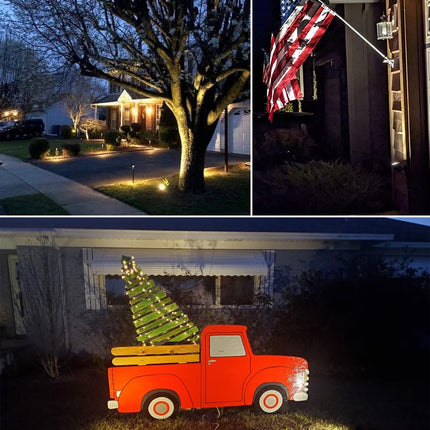 SUNVIE Dusk to Dawn Outdoor Lighting 120V LED Spot Lights Outdoor Landscape Spotlights with Photocell Sensor Waterproof Outdoor Spot Lights for Yard 7W Outdoor Spotlight Flag Light for Garden Tree