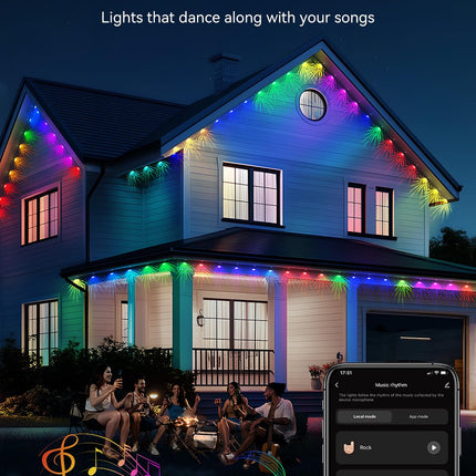 Permanent Outdoor Lights, Permanent Christmas Lights Outdoor 100ft with 72 LED RGB Lights with 44 Scene Modes for Halloween, Christmas Decorations, Work with APP, Alexa, Google Assistant