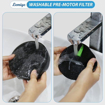 Lemige 3418 3402 3774F Filter For Bissell Surfacesense 3418 3415 Pet Hair Eraser 3774F 3774 3774G 3775 Multiclean 3402 3409 Powerlifte 3404 Vacuum Cleaners, 1635630&1635629 34182+4