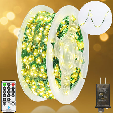 262FT 800 LED Christmas Lights Outdoor String Lights 8 Modes & Timer Twinkle Fairy Lights Plug in Waterproof LED String Lights for Xmas Yard Tree Patio Wedding Holiday Party Decorations (Warm White)