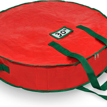 Handy Laundry, Christmas Wreath Storage Bag - Durable, Tarp Material, Zipper, Sturdy Carry Handles, Pest Protection - Ideal Home, Garage Organization for Seasonal Holiday Wreath Decorations. (30")
