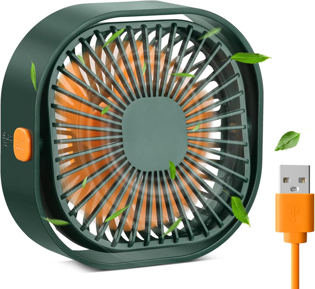 Uniqus Small Usb Desk Fan,3 Speeds Portable Table Fan, 4 Inch Personal Mini Fan,Small Cooling Fan By Usb Plug In, 360°Rotatable