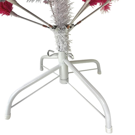 Tree Buddees Pink and Silver Swirl Colored Artificial Christmas Tree - 4 Foot