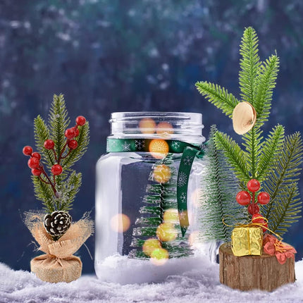 HUIANER Mini Christmas Tree Tabletop Tree with Pine Cone Berry Christmas Decor with Wood Base Ornaments for Xmas Holiday Decorations Table Desk