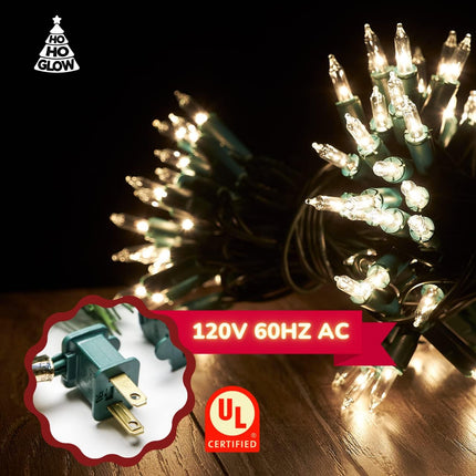 White LED Christmas Lights, 300 Bulb Strand 67FT, Indoor and Outdoor Safe Holiday Decorations, Display on Trees, Interior Decor, or Rooflines, Connectable (300)