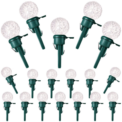 Christmas Replacement Mini Light Bulbs G14 LED String Light Bulbs 0.06 Watt Globe Glass Bulbs with Plastic Base for Outdoor Indoor Christmas Tree String Light (White Color,60 Pieces)