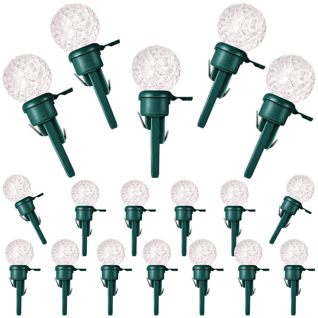 Christmas Replacement Mini Light Bulbs G14 LED String Light Bulbs 0.06 Watt Globe Glass Bulbs with Plastic Base for Outdoor Indoor Christmas Tree String Light (White Color,60 Pieces)