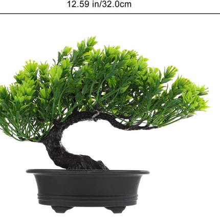 Artificial Bonsai Tree Artificial Flower Pine Tree Plant Christmas Party Decoration Bonsai Home Décor Fake Plants for Wall Farmhouse Room Décor 12.59x9.44 Green Fake Bonsai Fake Tree