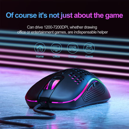 Wired Gaming Mouse with,RGB Backlight high Precision 8800 DPI USB Plug Play Lightweight Gaming Mouse, 6 programmable Buttons,Ergonomic Wired Mouse for Laptop,Computer,PC,Mac(Black)