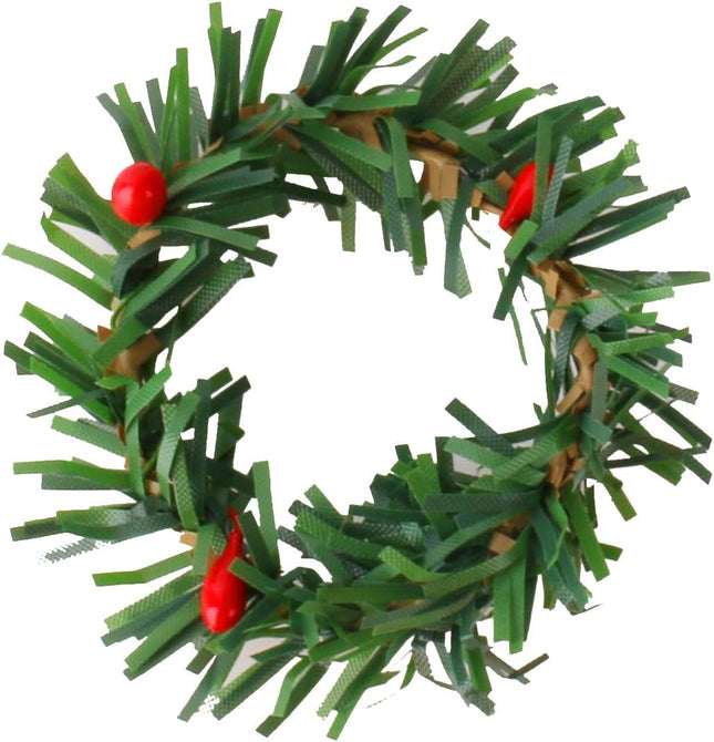 Mini Artificial Christmas Wreaths Ornaments, 10 pcs