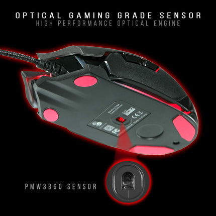 Bloody SP80 Optical Switch Gaming Mouse - Fastest Mouse Switch in Gaming - Enthusiast Grade Gaming Sensor - 8 Programmable Buttons - Non-Slip Rubberized Texture - Black - 12,000 FPS