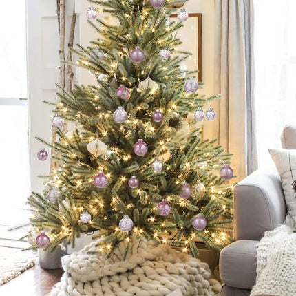 Christmas Ornaments Ball Christmas Tree Decorations Set Shatterproof Small Christmas Balls Ornaments with Hanging Loop for Holiday Party Wreath Xmas Tree Decor