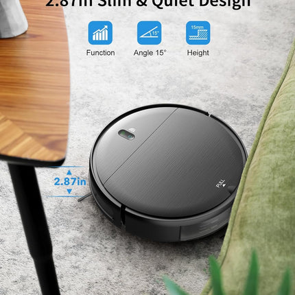 Robot Vacuum And Mop Combo, 2 In 1 Mopping Robot Vacuum Cleaner With Schedule, Wifiapp, 1400Pa Max Suction, Selfcharging Robotic Vacuum, Slim, Ideal For Hard Floor, Pet Hair, Lowpile Carpet