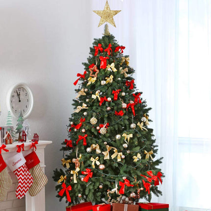 10” Christmas Tree Topper Star Tree-top Star Christmas Tree Decoration Indoor Party Home Decoration (Gold)