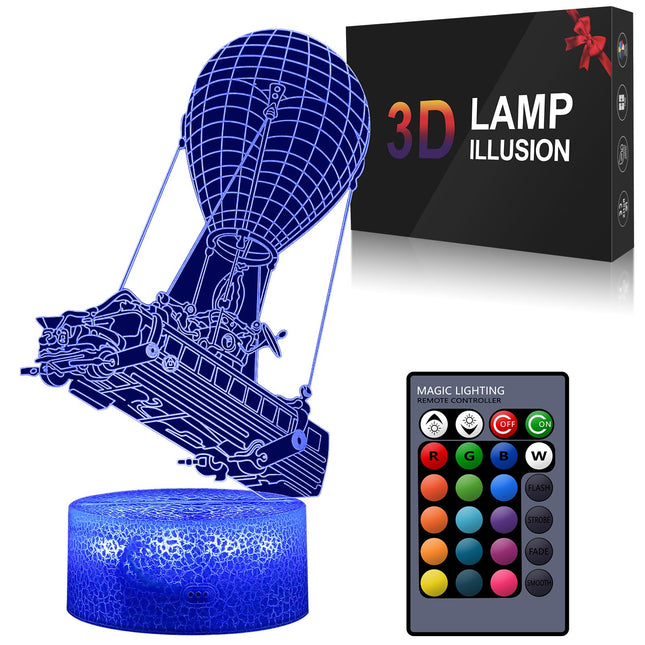 Battle bus Game Room Night Lights Lamp 3D LED Desk Table Light Remote Control & 16 Colors Battleroyal Players Modelling Birthday Holiday Christmas Festival Ideas Decor for Boys Girls Teen