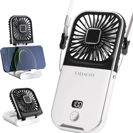Mini Fan Portable Handheld Fan Rechargeable Small Battery Operated Personal Fan All In 1 As Power Bank, Phone Holder, Hand Held