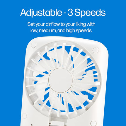 Arctic Air Portable Fan, Pocket Chill Handheld Mini Fan, Rechargeable Personal Air Cooler With HydroChill Technology, 3 Speeds Bu