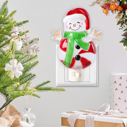MUMTOP Christmas Night Lights Plug Into Wall - Snowman Night Light Nightlight for Christmas Bedroom or Bathroom Holiday Decoration