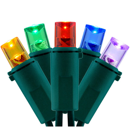 YULETIME 200 Multicolor Wide Angle LED Christmas Lights, 66 Feet Green Wire UL 5mm Holiday String Light Set (Multicolor)