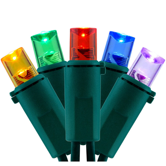 YULETIME 200 Multicolor Wide Angle LED Christmas Lights, 66 Feet Green Wire UL 5mm Holiday String Light Set (Multicolor)