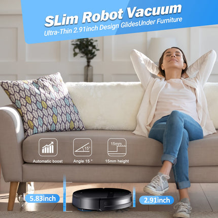 Robot Vacuum And Mop Combo, Appvoice Control, Robot Vacuum Cleaner 2 In 1, Daily Schedule, Max Strong Suction, Selfcharging, Robotic Vacuum Cleaner Ideal For Carpet, Hard Floor, Pet Hair