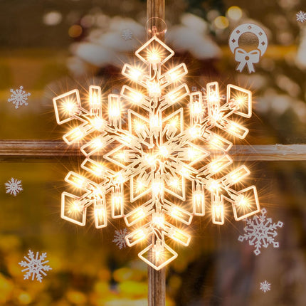 Lighted Snowflake Christmas Window Silhouette Decoration Christmas Lights for Christmas,Party,Home,Patio Lawn,Garden