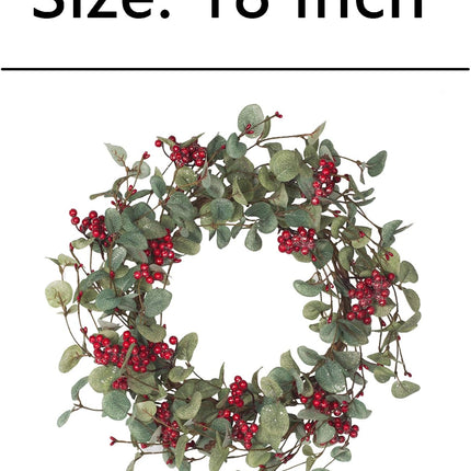 18 Inch Christmas Wreath Christmas Decorations with Berries Winter Wreath