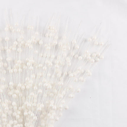 Christmas Tree Picks and Sprays,White Christmas Tree Ornaments Decoration,Glitter Berry Picks for Tree Topper Wreath Garland,Christmas Tree Filler Sticks Twigs Picks Branches Stems-24 Pack