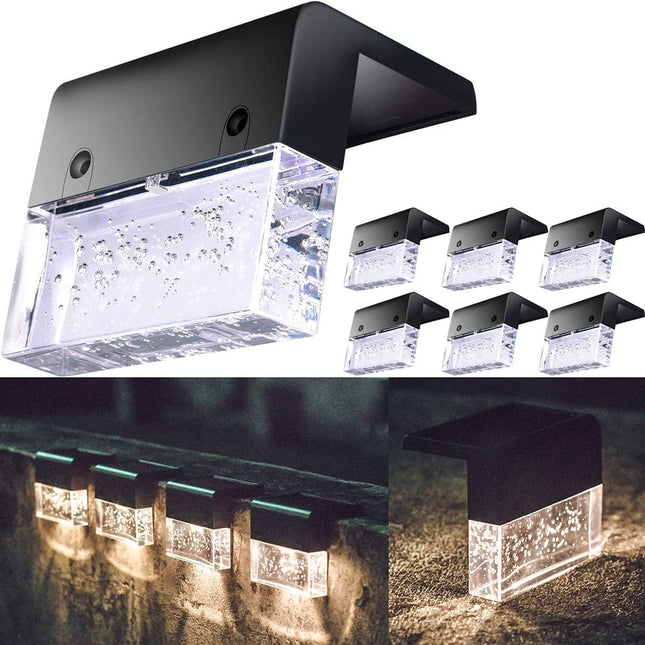 Solar Deck Lights Outdoor, 2 Modes Led Solar Fence Lights Waterproof, Garden Solar Decorative Step Lights 6Pack