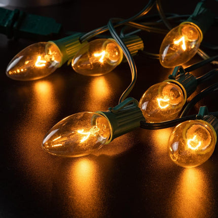 Joiedomi 25-Pack C9 Light Bulb - Replacement Light Bulbs for Christmas String Light Outdoor, Indoor, Lawn, Tree, Panel Decor, E17 Candelabra Base, Longer Life 120V 7W