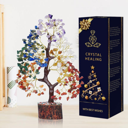 7 Chakra Tree, Crystal Tree, Chakra Tree, Seven Chakra Tree, Feng Shui Decor, Spiritual s for Women, Crystal Tree of Life, Money Tree, Stone Tree, Gemstone Tree, Zen Desk Decor, Chakra Stones