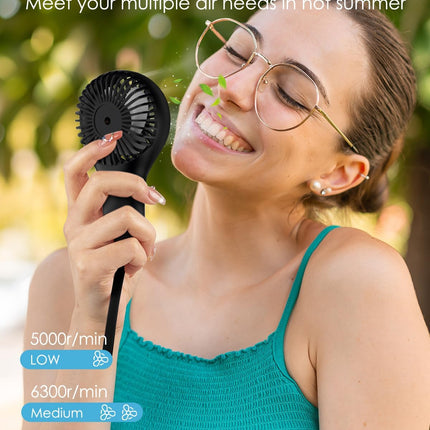 Handheld Fan Mini Portable Rechargeable Hand Held Fans Personal Fan Small Usb Face Make Up Fan With 3 Speed For Travel Commute
