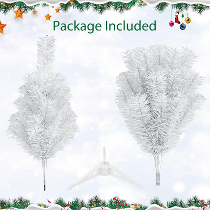GlyinnHe 2Ft White Artificial Christmas Tree with Plastic Stand, Tabletop Christmas Tree for Indoor Outdoor Holiday Decoration