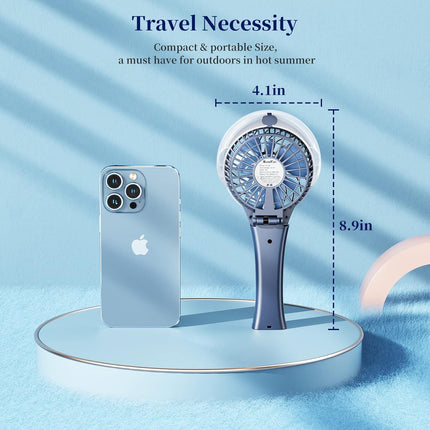 Handfan Upgraded Portable Misting Fan, 34Ml Handheld Personal Mister Fan Rechargeable, Battery Operated Spray Water Mist Fan