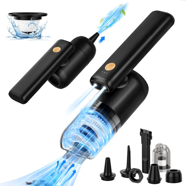Car Vacuum Cleaner High Power, 20000Pa Mini Wireless Handheld Car Vacuum Cleaner Cordless With Brushless Motor & Dual Led Light, Suction & Air Duster, 180°Foldable Portable Vacuum Cleaner For Car