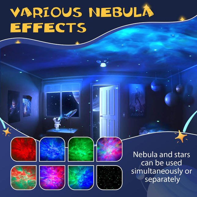 Astronaut Galaxy Projector Light - Robot Projector with Timer and Remote, Night Light for Kids Room Decor, Christmas, Birthdays, Valentine's Day