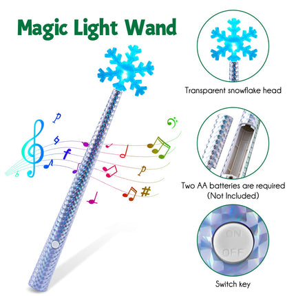 Wireless Remote Control Outlet, Wireless Switch Magic Lights Wand for Christmas Tree Lights and Decoration Lights, Remote Switch Kit with Music, Ideas for Kids Friends Family, Silver