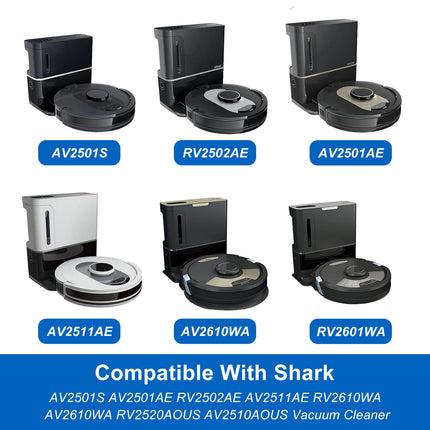 Rv2502Ae Parts For Shark Ai Rv2502Ae Av2501S Av2501Ae Rv2520Aous Av2510Aous Av2511Ae Rv2610Wa Av2610Wd Accessories Kit With Main Brush, Filters, Foam Filters, Primary Filter, Side Brushes