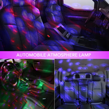 USB Mini Disco Ball Party Lights, Sound Activated DJ Stage Strobe Lights, Portable Led Car Atmosphere Lights for Xmas Stocking Stuffers, Parties, Karaoke, Bar (4 Packs)