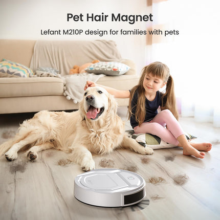 Lefant M210 Pro Robot Vacuum Cleaner, 2200Pa Powerful Suction, 120 Mins Runtime, Automatic Selfcharging, Wifiappalexa Control, Ideal For Pet Hair, Hard Floor And Lowpile Carpet