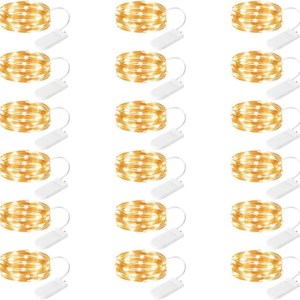 Brightown Fairy Lights Battery Operated 18 Pack - 7ft Mini LED Lights for Crafts DIY Garlands Jars Table Centerpiece Wedding Plants Flowers Vases Glasses Dolls Christmas Decor
