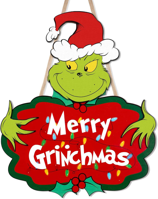 Christmas Decorations Indoor Home Decor - Wooden Merry Christmas Door Sign Gnome Hanging Christmas Decorations for Xmas Christmas Tree Wall Door Home Decorations